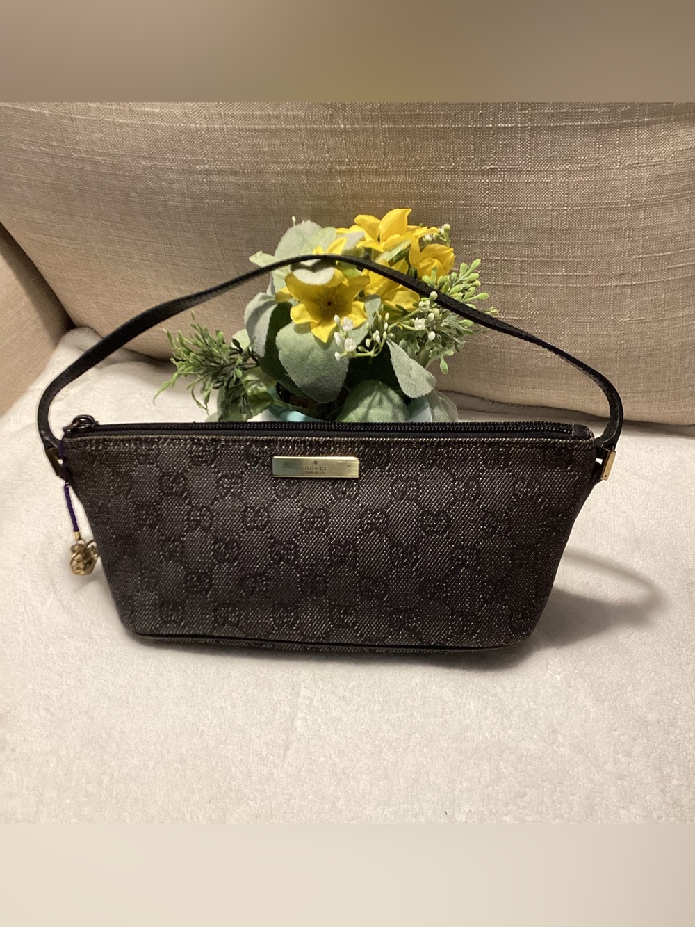Gucci Black Denim Pochette